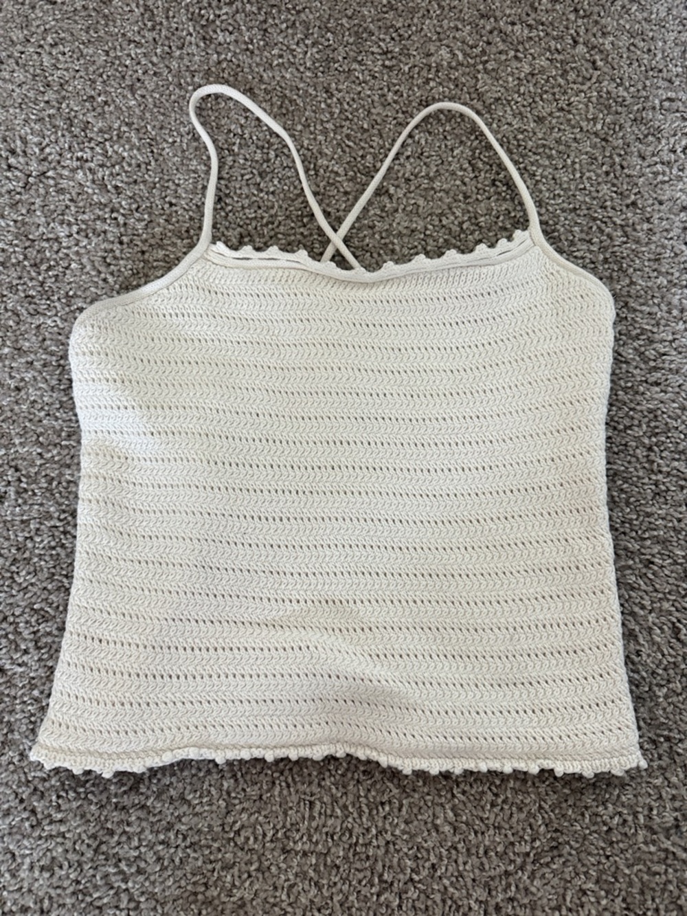Abercrombie Crochet Tie Back Tank